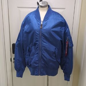 Alpha Industries MA-1 Lightweight Bomber Jacket NASA Blue XXL